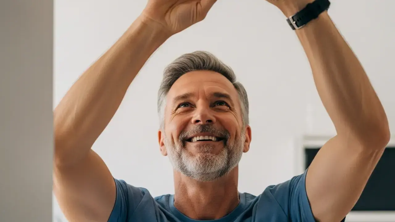 Paciente recuperando mobilidade do ombro após infiltrações ortopédicas precisas